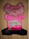 Zimný overal Princess Pink & Black - oblečenie a móda pre psov