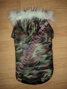 Zimná bunda Army s menom - oblečenie a móda pre psov